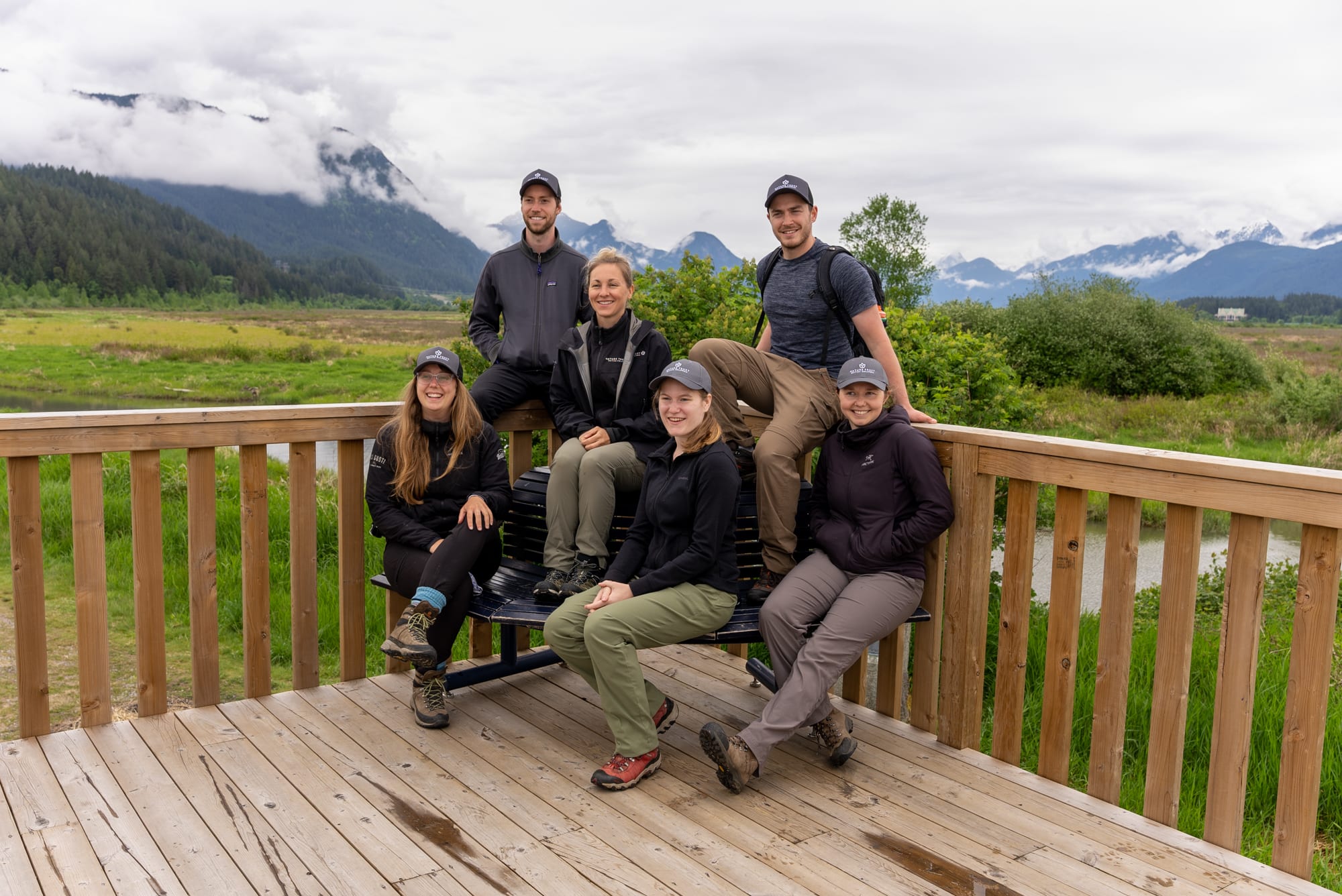 The Lower Mainland Field Crew Poses at the Addington Point Marsh